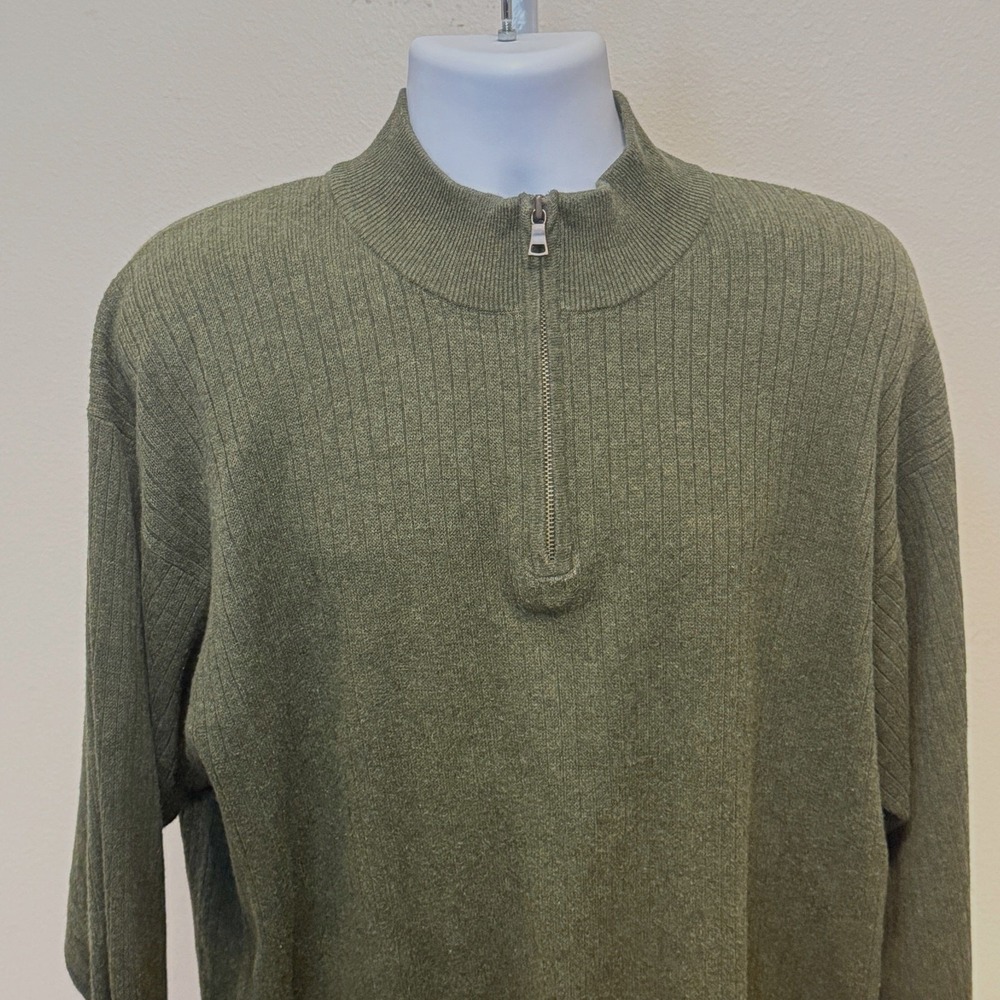Cutter & Buck Sweater Sz XL 1/4 Zip Ribbed Dadcore Grandpacore‎ Business Casual